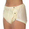 Suprima 1-252-040 Unisex Incontinence PVC Briefs with Buttoned Design Size