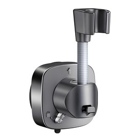 Shower Head Holder Wall Mounted, 360° Adjustable Handheld Shower Head Bracket Holder, Suction Cup Installation Shower Wand Holder, Multi-Directional Removable Wall Mounted Suction Bracket - Gray