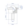 Roller Ball Transfer Bearing Casters - 1 Inch Diameter, M12