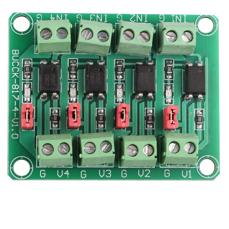 HALJIA PC817 4 Channel Optocoupler Isolation Board Voltage Control Converter