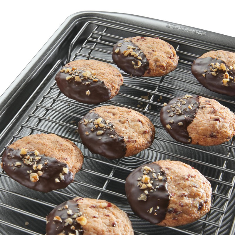 Circulon Bakeware Baking Sheet/Cookie Pan and Cooling Rack Set, 3