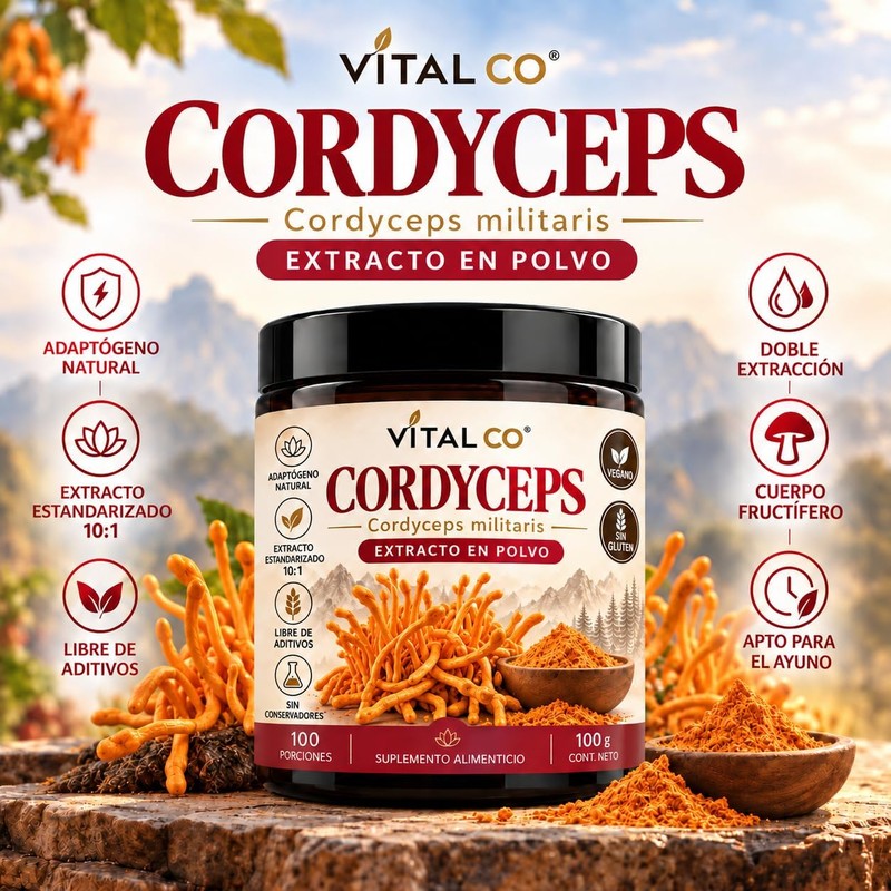 Hongo Cordyceps - Extracto Puro en Polvo 100 g -