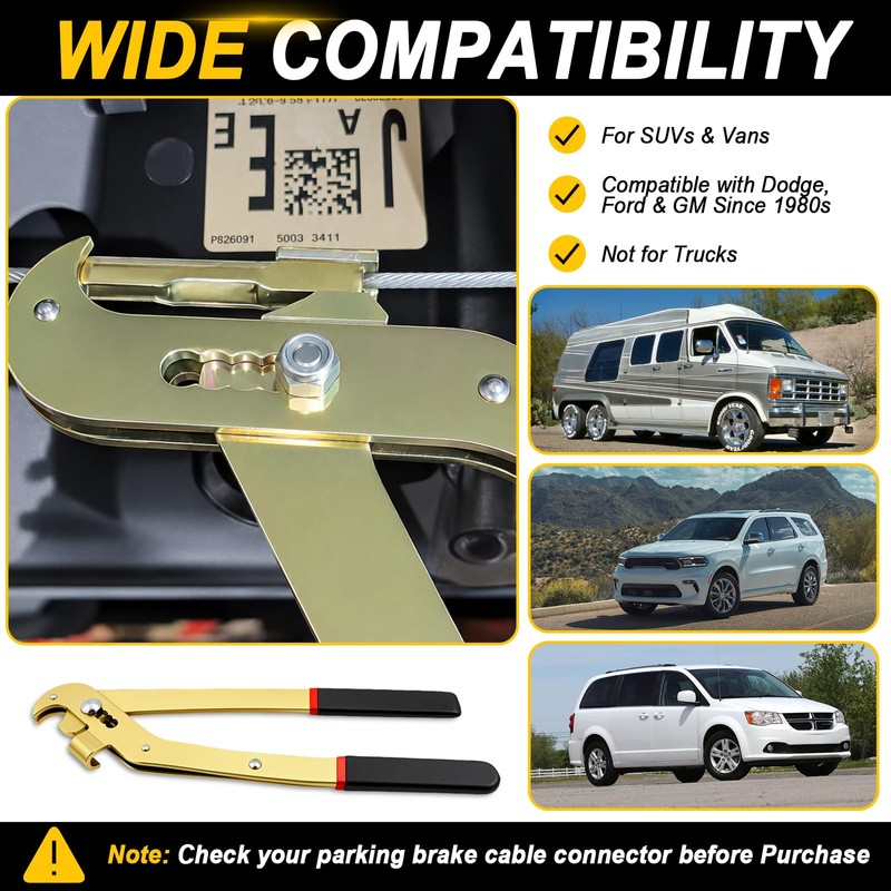 Wadoy SLY-10500 Parking Brake Cable Removal Tool, 14" Cable Coupler