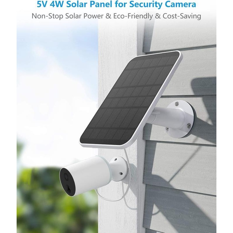 Solar Panel Charger Compatible with Eufycam 3/3C/2C/2C Pro/E40/E20/2/2 Pro/E/L20/L40/Solo/SoloCam Spotlight,