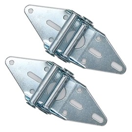 2 Packs Garage Door Hinges #2 with Galvanized Finish - Heavy Duty 14 Gauge Steel, Suitable for Residential/Light Commercial Garage Door Replacement