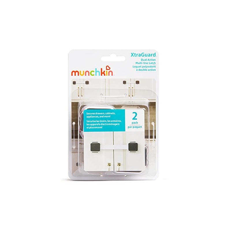 Munchkin® Xtraguard™ Child Safety Cabinet Locks, Double Locking Latches for