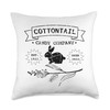 Cottontail Candy Company Vintage Funny Springtime Easter Throw Pillow