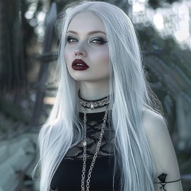BERRYLION Long Straight Wigs for Women|Synthetic Wigs for Black Women|Black Wigs for Women 28inch (White)