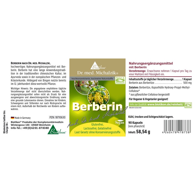 Berberine – Dr. Michalzik – Barberry | Sour Thorn –