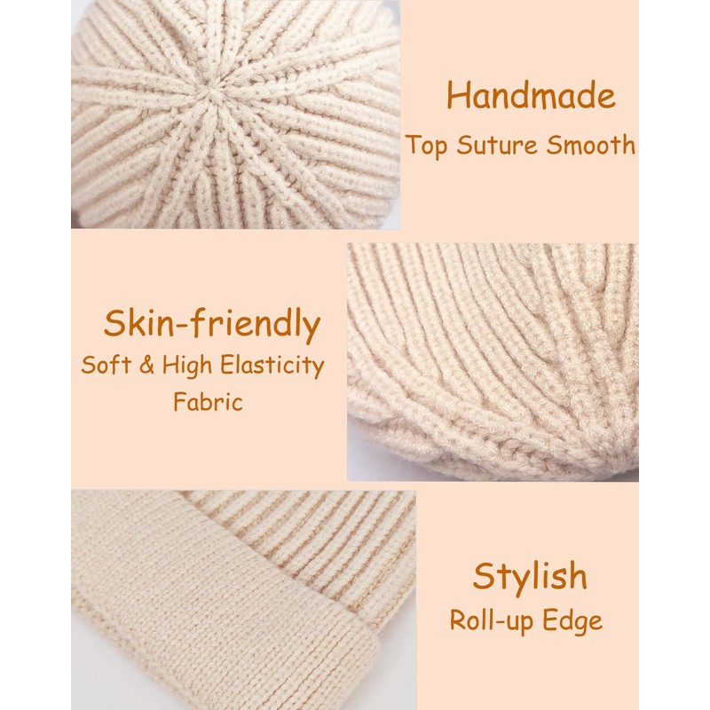 Baby Beanie Toddler Winter Hat Boys Girls Infant Beanies, Wool