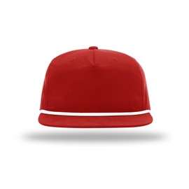 Richardson 256 256P Umpqua Rope Snapback Cap Adjustable Hat Blank Camo Hat Bulk Hats - Red/White Rope