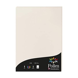 Clairefontaine - Ref 4268C - Pollen Coloured Paper (Pack of 50 Sheets) - A4 (210 x 297mm), 120gsm Paper, Inkjet & Laser Printer Compatible, Acid Free - Pearl Grey