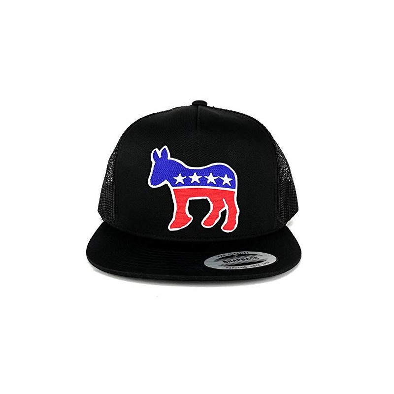 Armycrew Flexfit Democratic Donkey Patch 5 Panel Flatbill Mesh Snapback