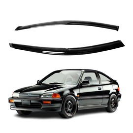 Fits 1992 1993 1994 1995 Honda Civic 2 Door Durable Shields Vent Deflector, 2 Pieces 2mm Thickened Rain Guards, Side Window Visor, Front & Rear Window Vent Visors, Tape-On Outside-Mount,