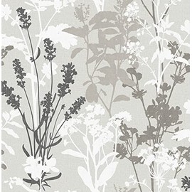 Meadow Grey Wild Flowers Wallpaper