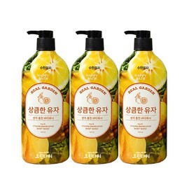 Happy Bath Real Garden Yuzu Vitamin Vitality Body Wash / 해피바스 리얼 가든 유자 비타민 생기 바디워시