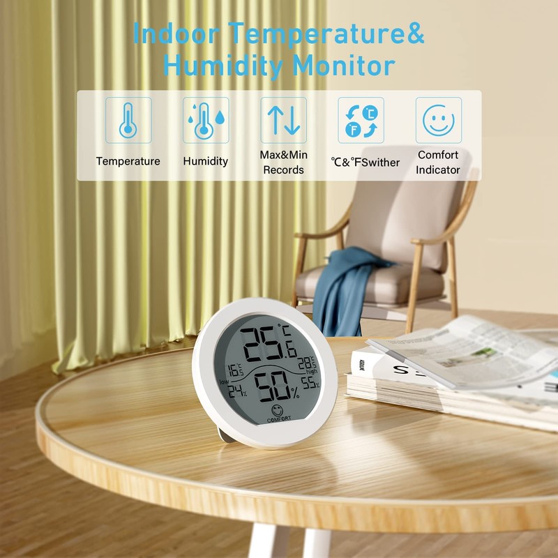 Indoor Digital Hygrometer Thermometer for Room Temperature Humidity Meter |