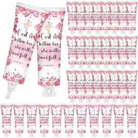 Dansib 36 Pack Christian Hand Cream Gifts for Women Bulk God Is Within Her She Will Not Fall Church Gifts Moisturizing Travel Size Mini Hand Lotion for Women Christian Religious Party Favors