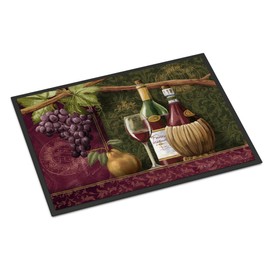 Caroline's Treasures PTW2044JMAT Wine Chateau Roma Doormat 24x36 Front Door Mat Indoor Outdoor Rugs for Entryway, Non Slip Washable Low Pile, 24H X 36W
