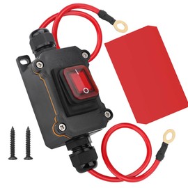 Gebildet Inline Switch 12V-230V/35A DPST Double Sided Wiring Switch 35A with 10AWG Cable, Waterproof DC Inline Switch IP66 for Automobile and Home Appliances