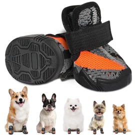 SlowTon Dog Shoes with Non-Slip Sole, Pack of 2 Breathable Dog Shoes, Dog Shoes, Paw Protection for Hot Asphalt in Summer, Dog Shoes for Small Dogs
