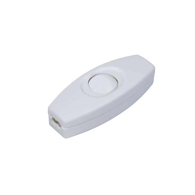 B&P Lamp® White in Line Feed Through Rocker Switch