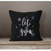 Autiga Cushion Cover Christmas Let It Snow Ice Crystals Snow