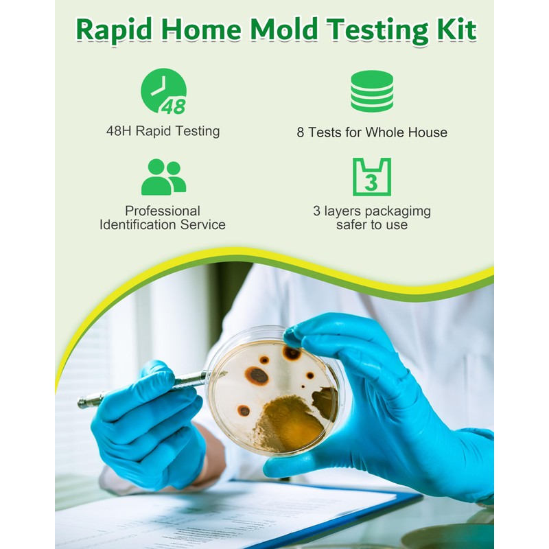 Mold Test Kit for Home, 8 Detection Tests for HVAC,