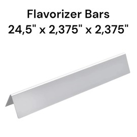 SWDW Flavorizer Bars 24.5" x 2.375" x 2.375", 5 Pack Stainless Steel Grill Burner Covers, Grill Plate Replacement for Genesis 300 Series (Side Mounted Controls) Gas Grill Parts