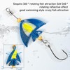 Bass Spinner Baits,Rotating Lures for Angling | Multifunctional Colorful Rotating