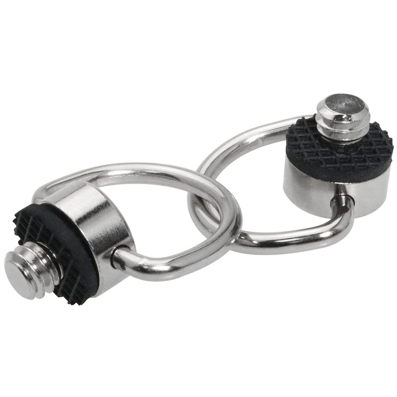 LRONG 2PCS 1/4 inch D Ring Screw Hinged Holder Camera