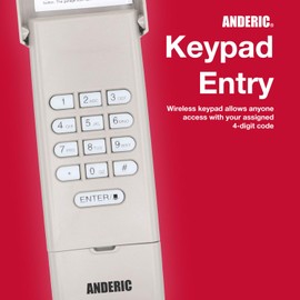 Anderic 877MAX Garage Door Keypad Compatible with Liftmaster Garage Door Openers Fit for All Liftmaster Garage Door Openers Manufactured Since 1993 for Purple Yellow Green Red Orange Learn Keys