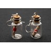 Miniblings Earrings Valentine Message Bottle Post Your Own Hangers Glas