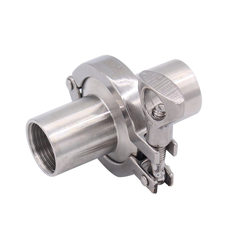 DERNORD 2 Pcs Sanitary Female Threaded Ferrule Pipe Fittings +