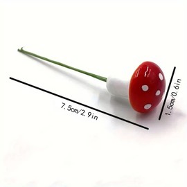 50Pcs Mini Resin Mushroom Figurines,Flower Pot, Mini Landscape Garden DIY Crafts