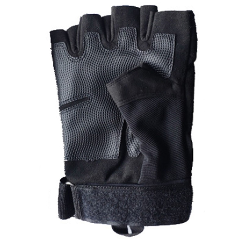 2PCS Half Finger Hard Knuckle Gloves Breathable Wear Resistant Combat