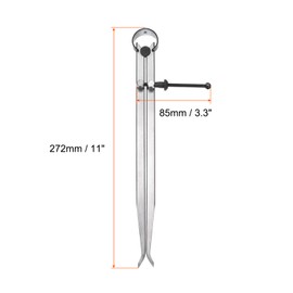 sourcing map Spring Inside Caliper 11 Inch Stainless Steel Adjustable Spring Caliper Straight-Leg for Wood Turning Lathe Projects