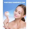 Hssio Portable Handheld Fan, Mini Desk Fan 1800mAh, 3 Speeds,