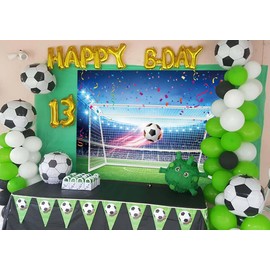 Football Backdrop Stadium Auditorium Light Photography Background Boys Soccer Sports Theme Party Banner Newborn Baby Shower Photo Booth Props (2,1 x 1,5 m)