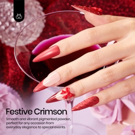 Beetles Red Chrome Nail Powder Metallic Mirror Effect Nail Chrome Powder Mermaid Glitter Red Gel Polish Nail Art DIY Decoration Gift for Women