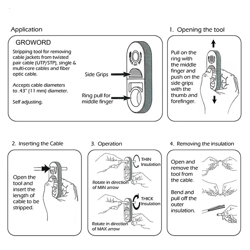 Coaxial Cable Stripping Pliers Universal Mini Network Wire Stripping Tool
