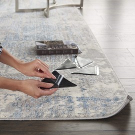 Nourison Gripper Firm Non-Slip Rug Pad, Black, SET8