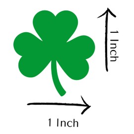 12 MINI 1 Inch Shamrock Iron On Transfers – Small 1x1 Heat Press Decals for St Patrick’s Day Shirts, Bows & DIY Crafts, USA Made