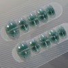 Green Pop Magnet Handmade Nail Tips - Short Ballerina /