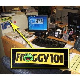 Froggy 101 Bumper Sticker, THE OFFICE Froggy 101 Bumper Sticker, Desk Sticker