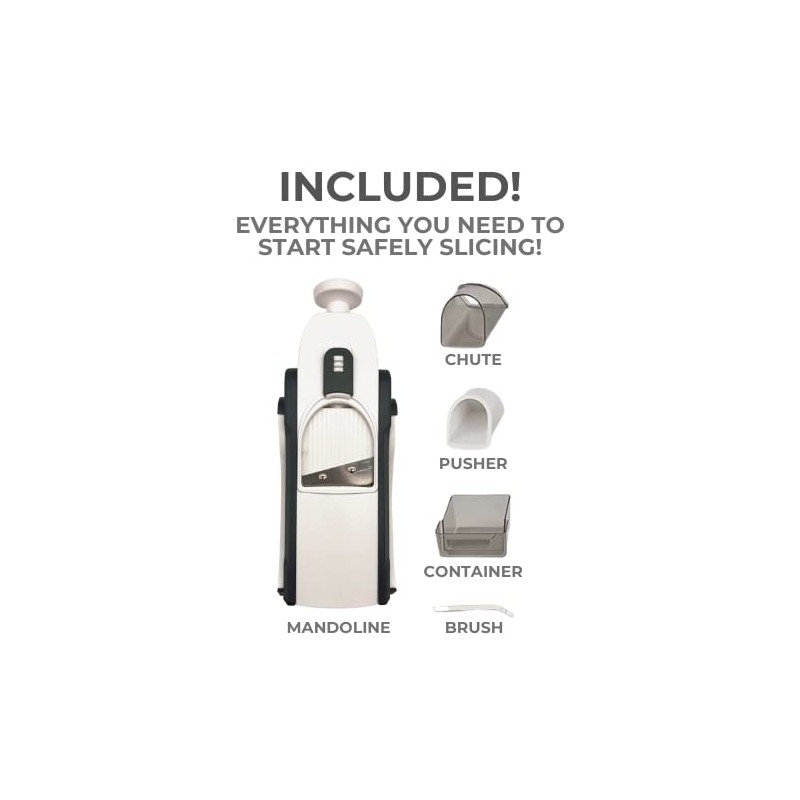 Fawkes & Co® Mandoline Safe Slicer, Julienne + Dicer for