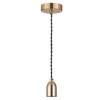 Brass Ceiling Pendant Light Fitting, Twisted Braided Flex,E27 Lamp Holder