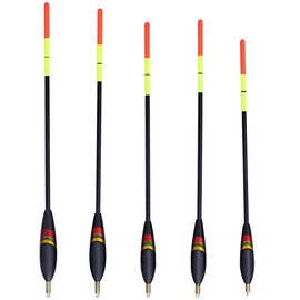 VGEBY 5 Pieces Floats Fishing, Thkfish Fishing Floats and Bobbers Balsa Wood Fishing Tackle Accessories Bass Trout Crappie Fishing Floats Long Throw