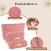 Pack of 3 Cosmetic Bag, pink, Vintage