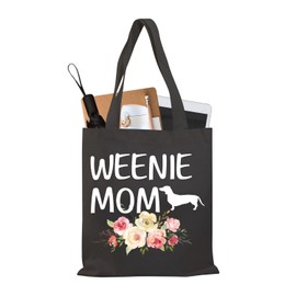 BDPWSS Dachshund Tote Bag For Women Dachshund Lover Owner Gift Weiner Dog Gift Weenie Mom Gift Dachshund Gift Dog Lover Gift (Weenie Mom BLTG)